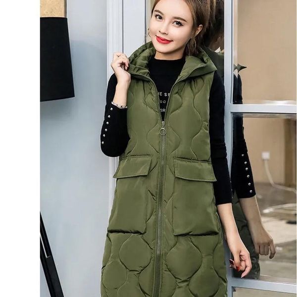 women's vests women winter thicken vest jacket midi-length plus size 100kg korean loose warm waistcoat thick big pocket cotton-padded c, Black;white
women's vests women winter thicken vest jacket midi-length plus size 100kg korean loose warm waistcoat thick big pocket cotton-padded c, Black;white