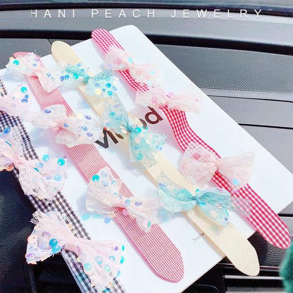 hair accessories korean fresh lattice gauze sequined headband children's baby breaker bangs stickers, Slivery;white
hair accessories korean fresh lattice gauze sequined headband children's baby breaker bangs stickers, Slivery;white
