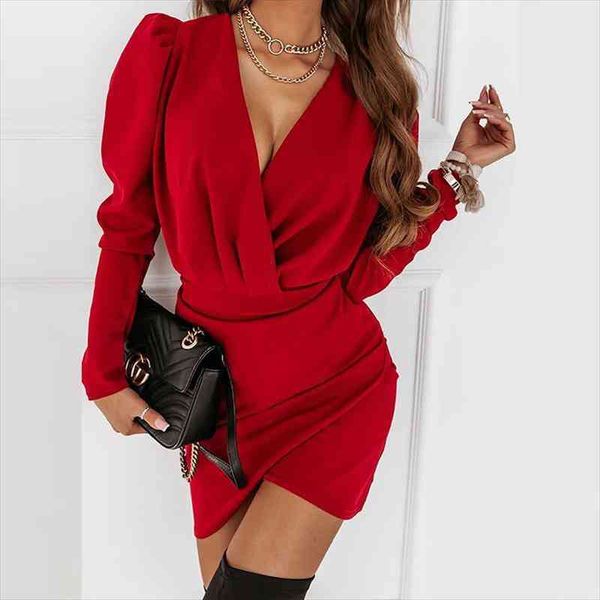 deep v neck women dress wrap office mini elegant puff split irregular party spring autumn solid slim dresses, Black;gray
deep v neck women dress wrap office mini elegant puff split irregular party spring autumn solid slim dresses, Black;gray