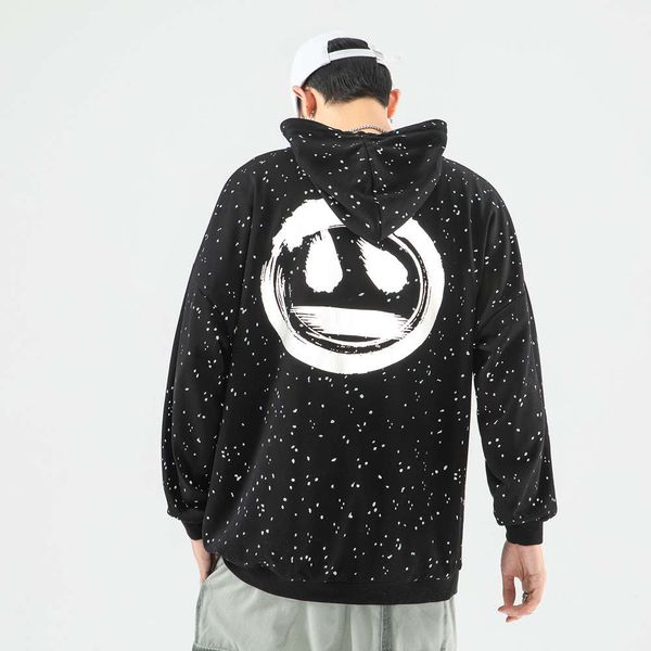 perth smile luminous sweater hooded jacket 21 spring men's reflective oversized top, Black;brown
perth smile luminous sweater hooded jacket 21 spring men's reflective oversized top, Black;brown