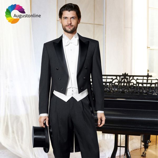 men's suits & blazers black men for wedding tailcoat bridegroom groom slim fit formal blazer tuxedo ternos masculino man prom, White;black
men's suits & blazers black men for wedding tailcoat bridegroom groom slim fit formal blazer tuxedo ternos masculino man prom, White;black