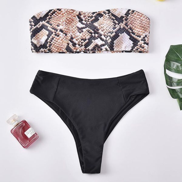 high waist bikini 2021 women leg bandeau bikinis set snake print push up padded strapless swimsuit bathing swimwear1
high waist bikini 2021 women leg bandeau bikinis set snake print push up padded strapless swimsuit bathing swimwear1