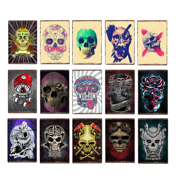 skull metal poster iron painting retro tin signs tattoo parlors shop decor party vintage wall plaques 20 x 30 cm
skull metal poster iron painting retro tin signs tattoo parlors shop decor party vintage wall plaques 20 x 30 cm