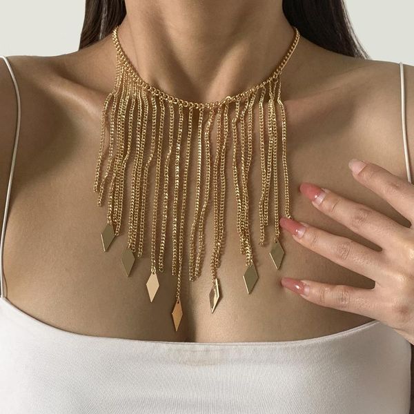 chokers arrivals long tassel statement alloy metal necklace for women female party wedding gold chains collar jewelry, Golden;silver
chokers arrivals long tassel statement alloy metal necklace for women female party wedding gold chains collar jewelry, Golden;silver