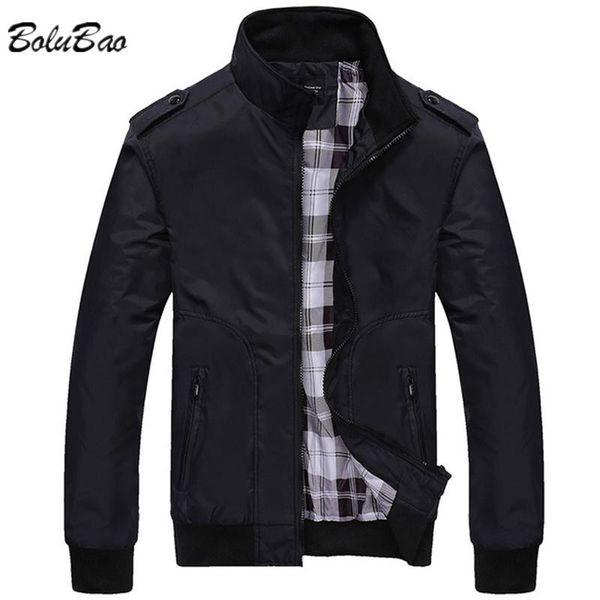 men's jackets bolubao spring autumn jacket slim fit solid color stand collar thin coat youth daily out baseball casual male, Black;brown 
men's jackets bolubao spring autumn jacket slim fit solid color stand collar thin coat youth daily out baseball casual male, Black;brown