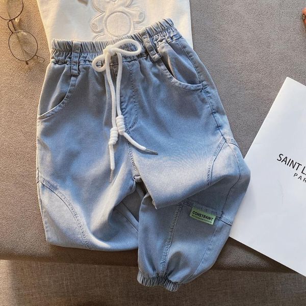 2021 summer tencel cotton thin light straight elastic waist ankle banded tied jogger pants jeans for boys trousers, Blue
2021 summer tencel cotton thin light straight elastic waist ankle banded tied jogger pants jeans for boys trousers, Blue