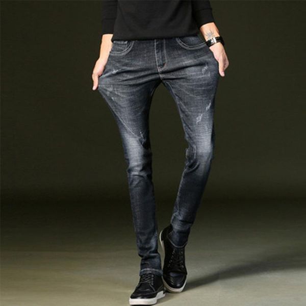 men's jeans fashion all-match autumn and winter black slim stretch pants trousers, Blue
men's jeans fashion all-match autumn and winter black slim stretch pants trousers, Blue