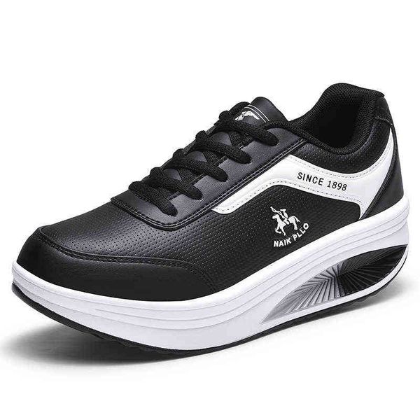 paul leather sports shoes waterproof women's thick soled travel mother's muffin shake, Black;white
paul leather sports shoes waterproof women's thick soled travel mother's muffin shake, Black;white