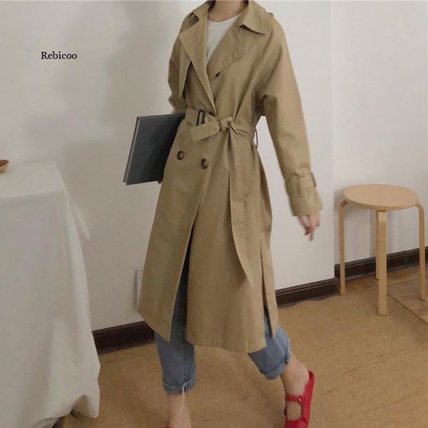 women's trench coats autumn winter arrival womens long coat female double brasted slim windbreaker korean belted ladies outwear, Tan;black
women's trench coats autumn winter arrival womens long coat female double brasted slim windbreaker korean belted ladies outwear, Tan;black