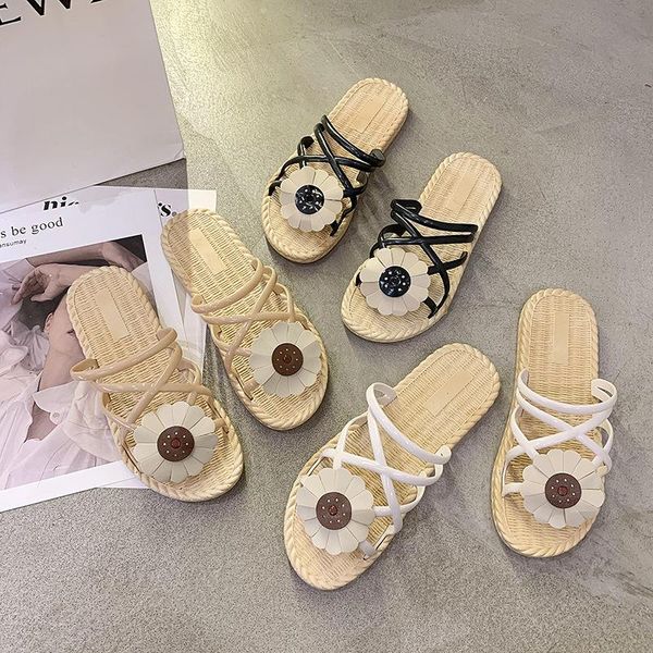 summer women's beach sweet slippers non-slip sunflower slides outside shoes woman pvc flat with footwear shallow shoe, Black
summer women's beach sweet slippers non-slip sunflower slides outside shoes woman pvc flat with footwear shallow shoe, Black