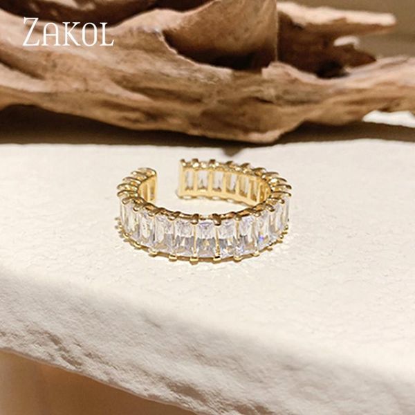 cluster rings zakol luxury rectangle cubic zirconia open with gold color for women fashion crystal party jewellery, Golden;silver
cluster rings zakol luxury rectangle cubic zirconia open with gold color for women fashion crystal party jewellery, Golden;silver