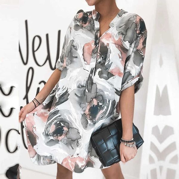 casual dresses summer ink painting print mini v neck women button irregular shirt half sleeve vestidos 0cz4, Black;gray
casual dresses summer ink painting print mini v neck women button irregular shirt half sleeve vestidos 0cz4, Black;gray