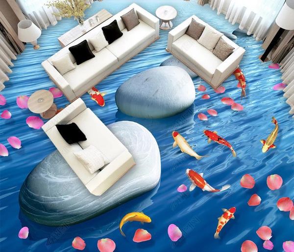 wallpapers custom 3d floor painting po wallpaper blue ocean goldfish stone living room bedroom bathroom pvc waterproof mural
wallpapers custom 3d floor painting po wallpaper blue ocean goldfish stone living room bedroom bathroom pvc waterproof mural