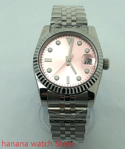 wristwatches 36mm/40mm sapphire men's watch japan miyota 8215 automatic movement pink face coin bezel jubilee bracelet date cyclops uni, Slivery;brown
wristwatches 36mm/40mm sapphire men's watch japan miyota 8215 automatic movement pink face coin bezel jubilee bracelet date cyclops uni, Slivery;brown
