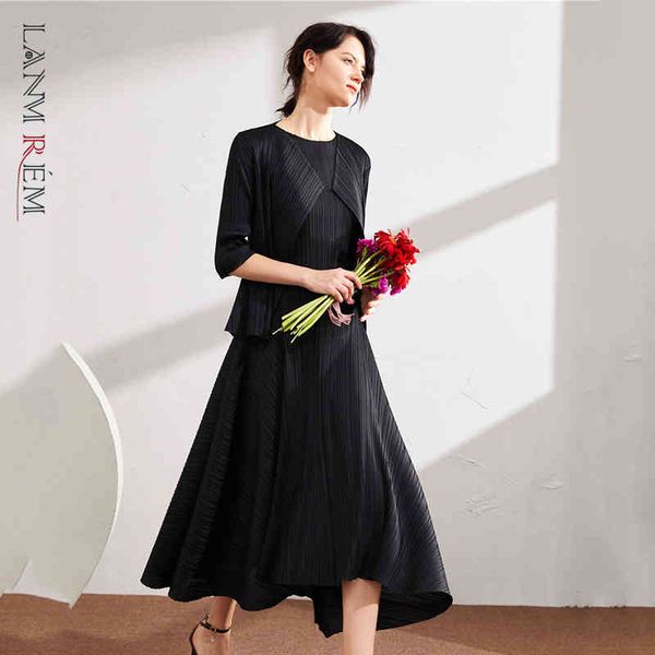 summer sleeveless pleated dresses famale high waist round neck slim elegant a-line dress for women yj316 210507, Black;gray
summer sleeveless pleated dresses famale high waist round neck slim elegant a-line dress for women yj316 210507, Black;gray