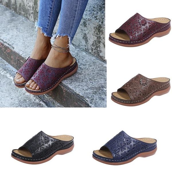women's wedges heels slippers 2021 summer platform shoes ladies vintage slides hollow out flowers sewing large size 43, Black
women's wedges heels slippers 2021 summer platform shoes ladies vintage slides hollow out flowers sewing large size 43, Black