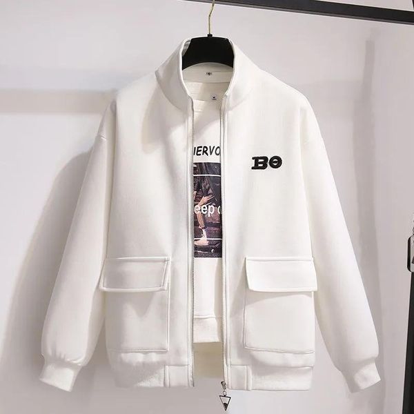 women's jackets harajuku stand collar zipper jacket women spring autumn korean loose long sleeve baseball pockets basic casual outerwea, Black;brown
women's jackets harajuku stand collar zipper jacket women spring autumn korean loose long sleeve baseball pockets basic casual outerwea, Black;brown
