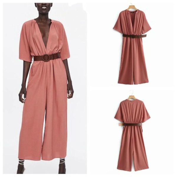summer solid jumpsuit women jumpsuits casual beach rompers short sleeve v neck long with belt womens clothing women's &, Black;white
summer solid jumpsuit women jumpsuits casual beach rompers short sleeve v neck long with belt womens clothing women's &, Black;white