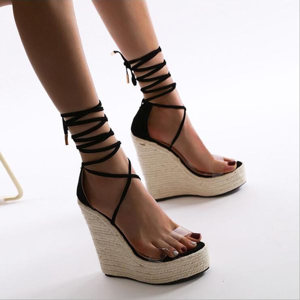 sandals 2021 european and american style wedge woven simple high-heeled summer ankle strap women's roman fashion shoes pbs9, Black
sandals 2021 european and american style wedge woven simple high-heeled summer ankle strap women's roman fashion shoes pbs9, Black