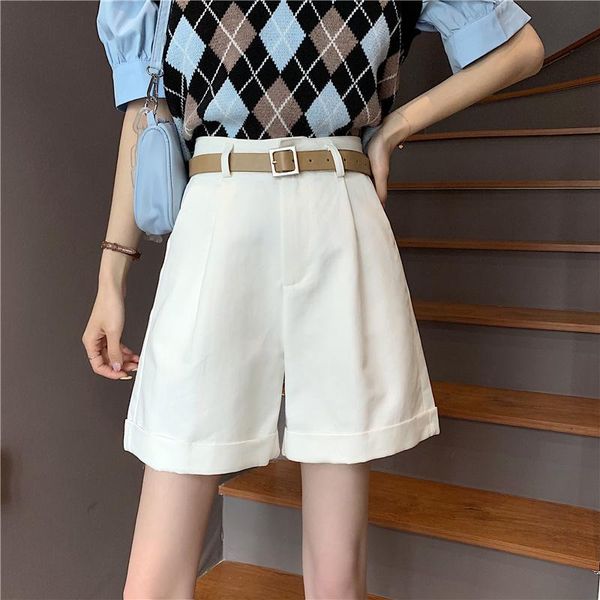 women's shorts 2021 spring summer casual loose denim fashion high waist wide leg female bottoms, White;black
women's shorts 2021 spring summer casual loose denim fashion high waist wide leg female bottoms, White;black