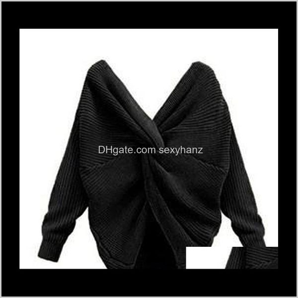sweaters womens clothing apparel drop delivery 2021 autumn crossed knotted women v-neck open back cross knotting long sleeve sweater pul, White;black
sweaters womens clothing apparel drop delivery 2021 autumn crossed knotted women v-neck open back cross knotting long sleeve sweater pul, White;black