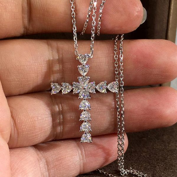 huitan korean fashion cross pendent necklace for women heart love cz dazzling anniversary birthday girl gift statement necklaces pendant, Silver
huitan korean fashion cross pendent necklace for women heart love cz dazzling anniversary birthday girl gift statement necklaces pendant, Silver