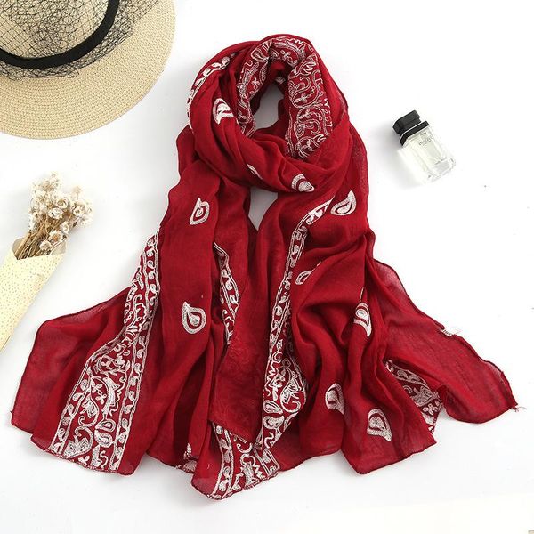 scarves 2021 plain embroider cashew floral viscose shawl scarf lady stitch shawls and wraps muslim hijab foulards 180*90cm, Blue;gray
scarves 2021 plain embroider cashew floral viscose shawl scarf lady stitch shawls and wraps muslim hijab foulards 180*90cm, Blue;gray