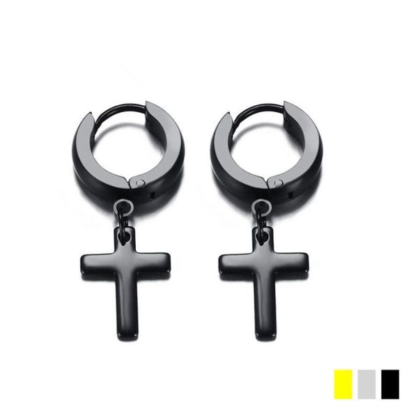 hoop & huggie design simple cross dangle earring for men women stainless steel drop body piercing jewelry, Golden;silver
hoop & huggie design simple cross dangle earring for men women stainless steel drop body piercing jewelry, Golden;silver