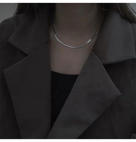 chains punk silver color stainless steel choker necklace simple design flat snake link chain jewelry 2021 trendy
chains punk silver color stainless steel choker necklace simple design flat snake link chain jewelry 2021 trendy