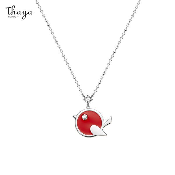 thaya authentic s925 sterling silver love birds necklace chain red enamel pendant necklace 45cm for women christmas fine jewelry 210506
thaya authentic s925 sterling silver love birds necklace chain red enamel pendant necklace 45cm for women christmas fine jewelry 210506