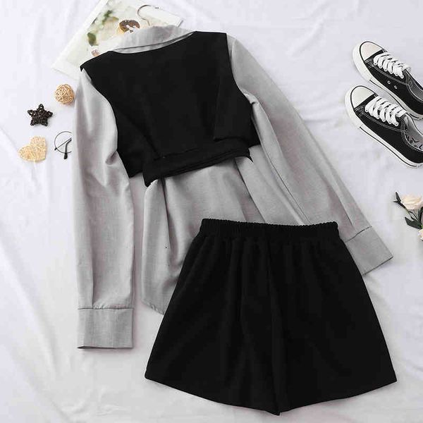 women's shorts deat female shorts ly arrived lapels long sleeve temper streetwear two garments spring joint fashion summer 11d379 m8uy, White;black
women's shorts deat female shorts ly arrived lapels long sleeve temper streetwear two garments spring joint fashion summer 11d379 m8uy, White;black