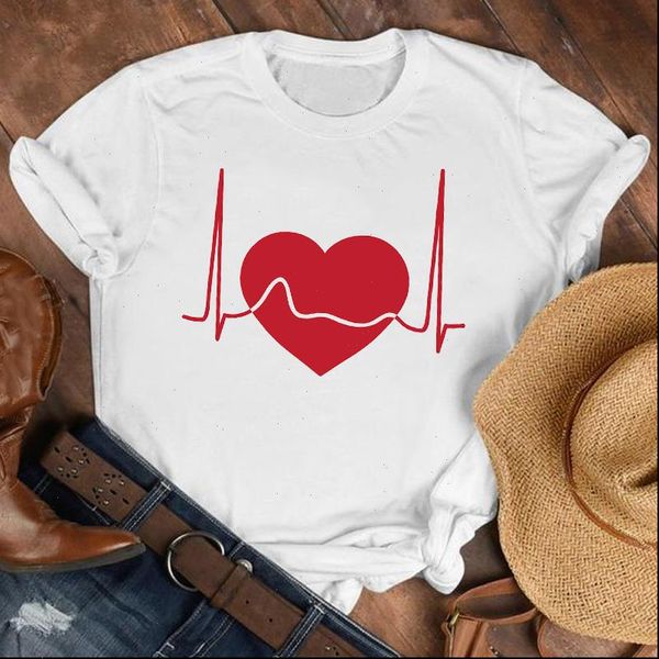 women lady love womens heart short sleeve printed 90s fashion shirt clothes female t tee graphic, White
women lady love womens heart short sleeve printed 90s fashion shirt clothes female t tee graphic, White