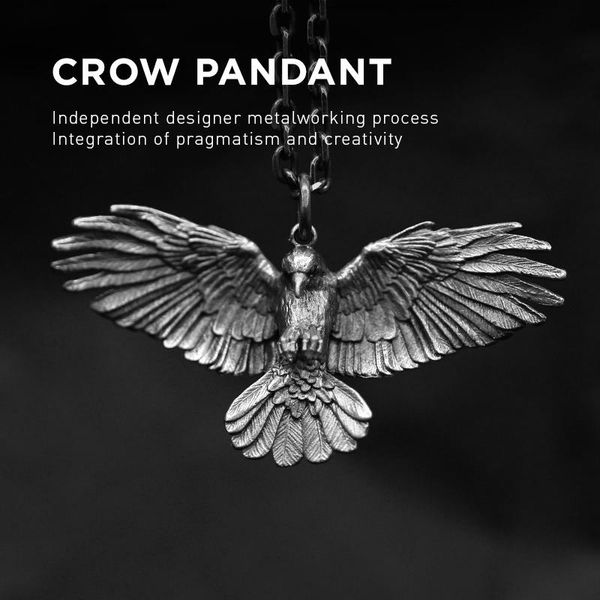 pendant necklaces stainless steel jewelry fashion simple compact and exquisite crow raven eagle men's women's necklace accessories, Silver
pendant necklaces stainless steel jewelry fashion simple compact and exquisite crow raven eagle men's women's necklace accessories, Silver