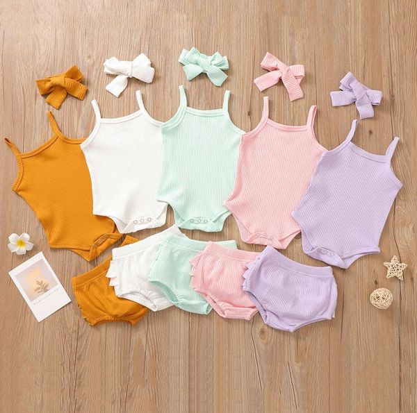 clothing sets 3pcs infant born girls clothes outfits sleeveless knit romper tank ruffle shorts headband casual baby summer, White
clothing sets 3pcs infant born girls clothes outfits sleeveless knit romper tank ruffle shorts headband casual baby summer, White