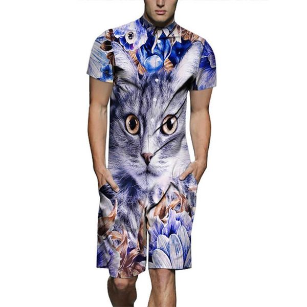 men's tracksuits men rompers fashion 3d print jumpsuit summer playsuit overalls one piece slim fit set short sleeve party club outfit, Gray
men's tracksuits men rompers fashion 3d print jumpsuit summer playsuit overalls one piece slim fit set short sleeve party club outfit, Gray
