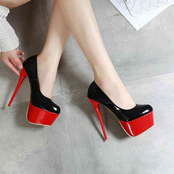 shoes dress spring women 16cm extreme high heels platform ladies pumps stiletto woman slip on size 35 - 40, Black
shoes dress spring women 16cm extreme high heels platform ladies pumps stiletto woman slip on size 35 - 40, Black