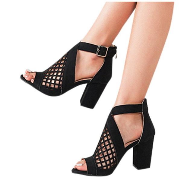 women shoes squre heel sandals 2021 summer open toe ladies brand hollow high fish mouth large size, Black
women shoes squre heel sandals 2021 summer open toe ladies brand hollow high fish mouth large size, Black