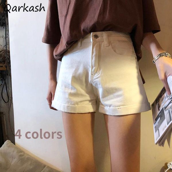 women's shorts women summer 4 colors vintage minimalist basic classic cuffs all-match empire leisure chic college female ins, White;black
women's shorts women summer 4 colors vintage minimalist basic classic cuffs all-match empire leisure chic college female ins, White;black