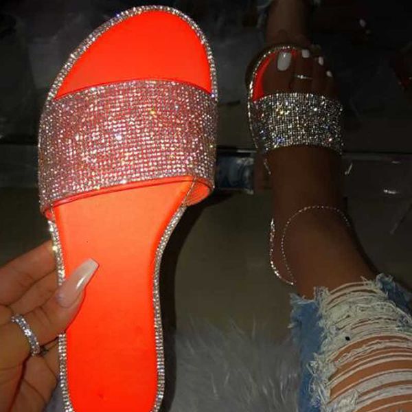 slippers crystal women slippers summer casual shoes beach for fashion wild flat woman footwear 58tw, Black 
slippers crystal women slippers summer casual shoes beach for fashion wild flat woman footwear 58tw, Black