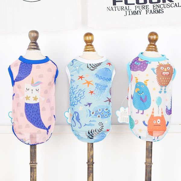 dog apparel round collar t shirt spring summer flimsy ventilation mesh fabric pet clothes for dogs digital print chihuahua cats clothing
dog apparel round collar t shirt spring summer flimsy ventilation mesh fabric pet clothes for dogs digital print chihuahua cats clothing