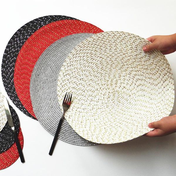 round woven placemat table mat heat resistant anti-skid bowl drink cup pad mug coasters for home party decor mats & pads
round woven placemat table mat heat resistant anti-skid bowl drink cup pad mug coasters for home party decor mats & pads