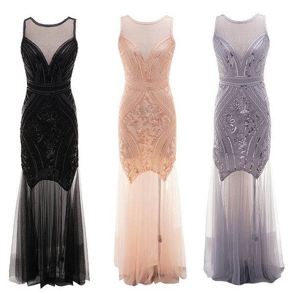 summer formal long dresses pretty o neck sleeveless mesh appliques tulle evening party gowns robe soiree dress vestidos 210520, Black;gray
summer formal long dresses pretty o neck sleeveless mesh appliques tulle evening party gowns robe soiree dress vestidos 210520, Black;gray