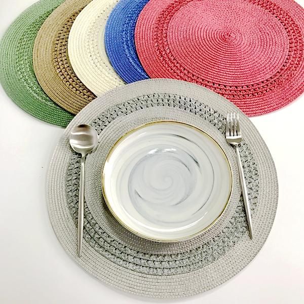 mats & pads 4pc 38cm round insulation table pvc placemat non-slip coffee tea place kitchen decoration
mats & pads 4pc 38cm round insulation table pvc placemat non-slip coffee tea place kitchen decoration