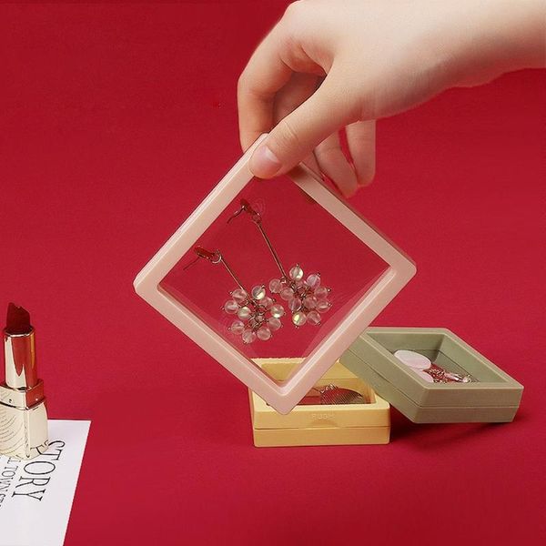 jewelry pouches, bags pe film storage box 3d floating frames transparent container rack for ring necklace bracelet earring stamps coin, Pink;blue
jewelry pouches, bags pe film storage box 3d floating frames transparent container rack for ring necklace bracelet earring stamps coin, Pink;blue