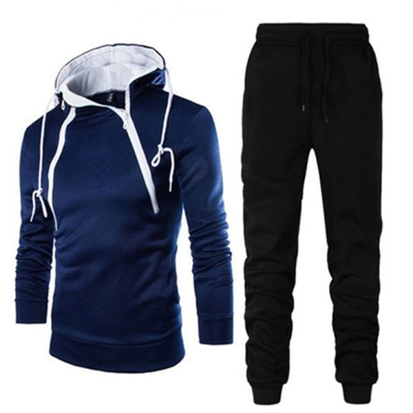 men's mens contrasting color sets fashion trend long sleeve double zipper hooded sweatshirt pant sports suits man spring casual fitness, Gray
men's mens contrasting color sets fashion trend long sleeve double zipper hooded sweatshirt pant sports suits man spring casual fitness, Gray