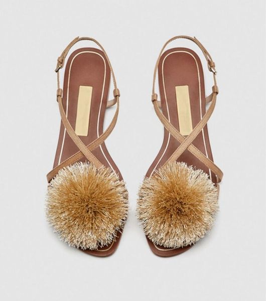 sandals summer roman hair ball decoration casual shoes long skirt flat beach vacation women, Black
sandals summer roman hair ball decoration casual shoes long skirt flat beach vacation women, Black