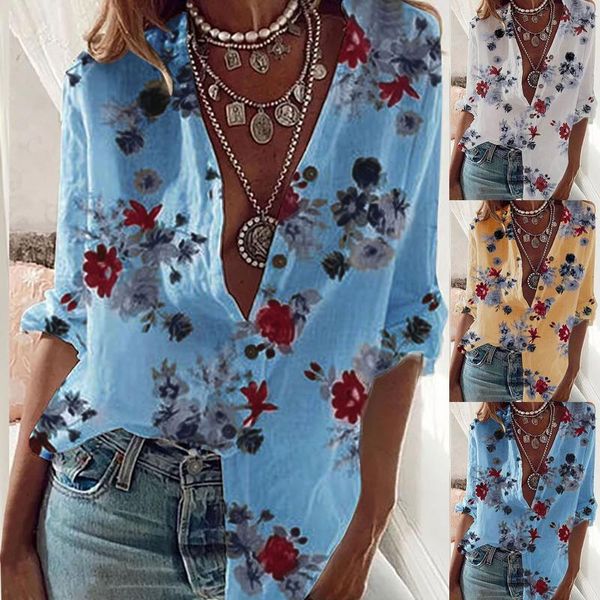women's blouses & shirts women printing buttons stand collar long sleeves casual shirt blouse, White
women's blouses & shirts women printing buttons stand collar long sleeves casual shirt blouse, White