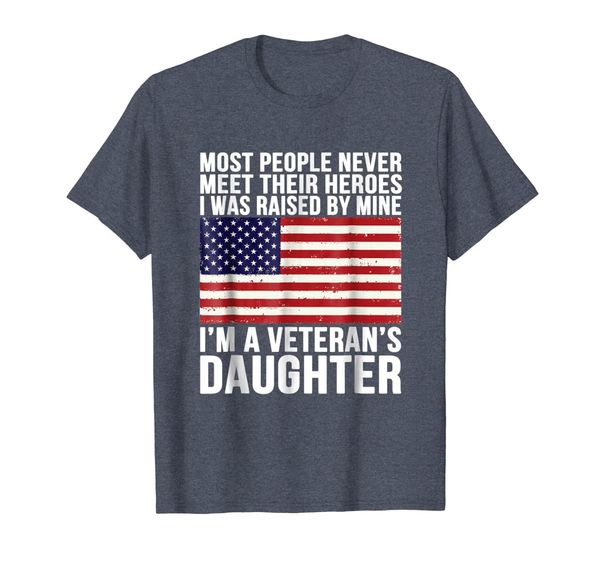 i am a veteran's daughter t-shirt, White;black