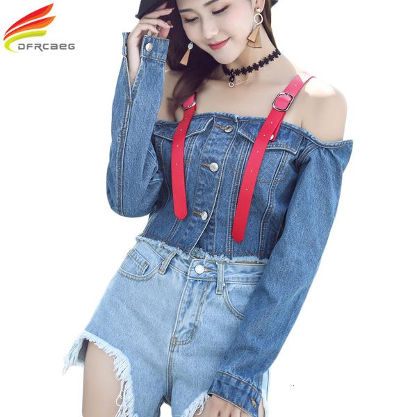 women's jackets off shoulder denim jacket women fashion autumn slash neck backless loose basic jeans coat halter suspenders s, Black;brown
women's jackets off shoulder denim jacket women fashion autumn slash neck backless loose basic jeans coat halter suspenders s, Black;brown