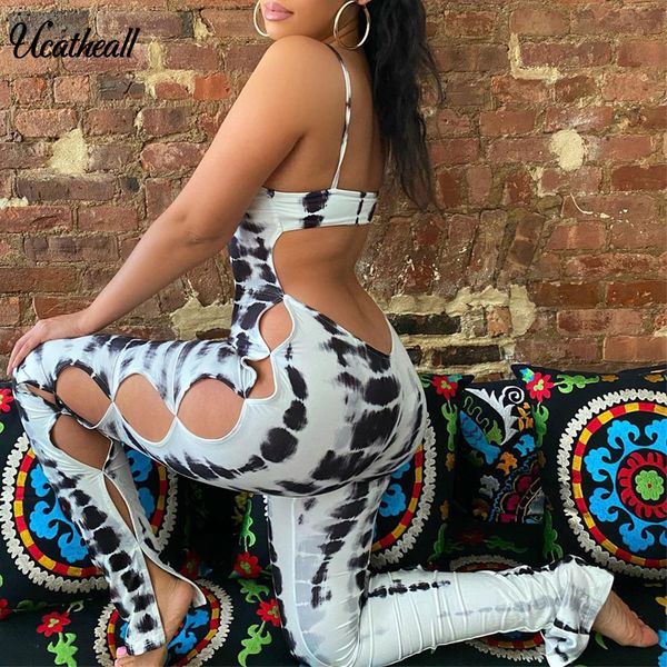 side hollow out tie-dye bandage jumpsuit women u neck backless flare pant bodysuit summer off shoulder sleeveless party romper, Black;white
side hollow out tie-dye bandage jumpsuit women u neck backless flare pant bodysuit summer off shoulder sleeveless party romper, Black;white